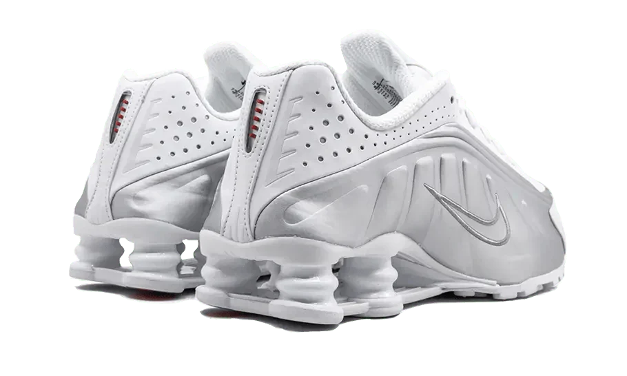 Nike Shox R4 White Metallic Silver