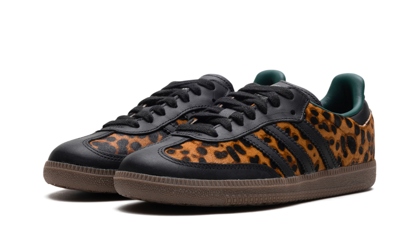 Adidas Samba OG Black Green Leopard