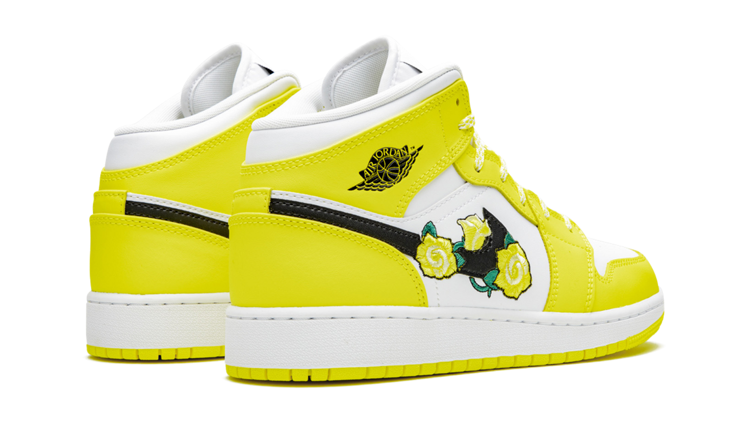 Air Jordan 1 Mid Dynamic Yellow Floral
