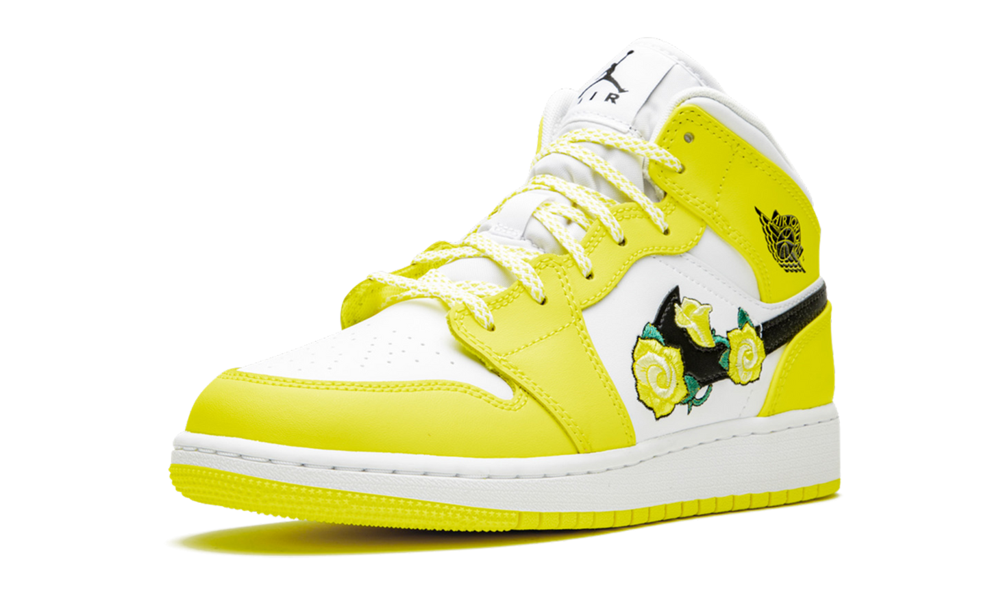 Air Jordan 1 Mid Dynamic Yellow Floral