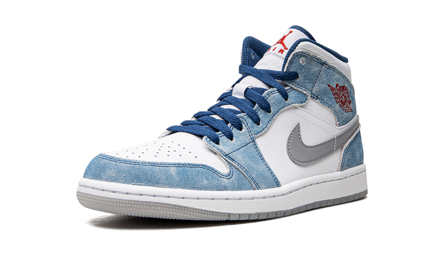 Air Jordan 1 Mid French Blue Fire Red