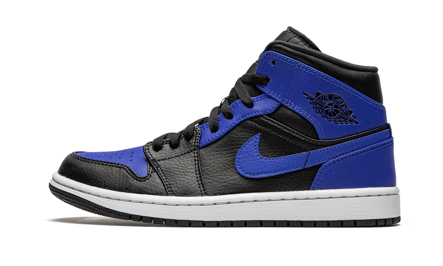 Air Jordan 1 Mid Hyper Royal Tumbled Leather