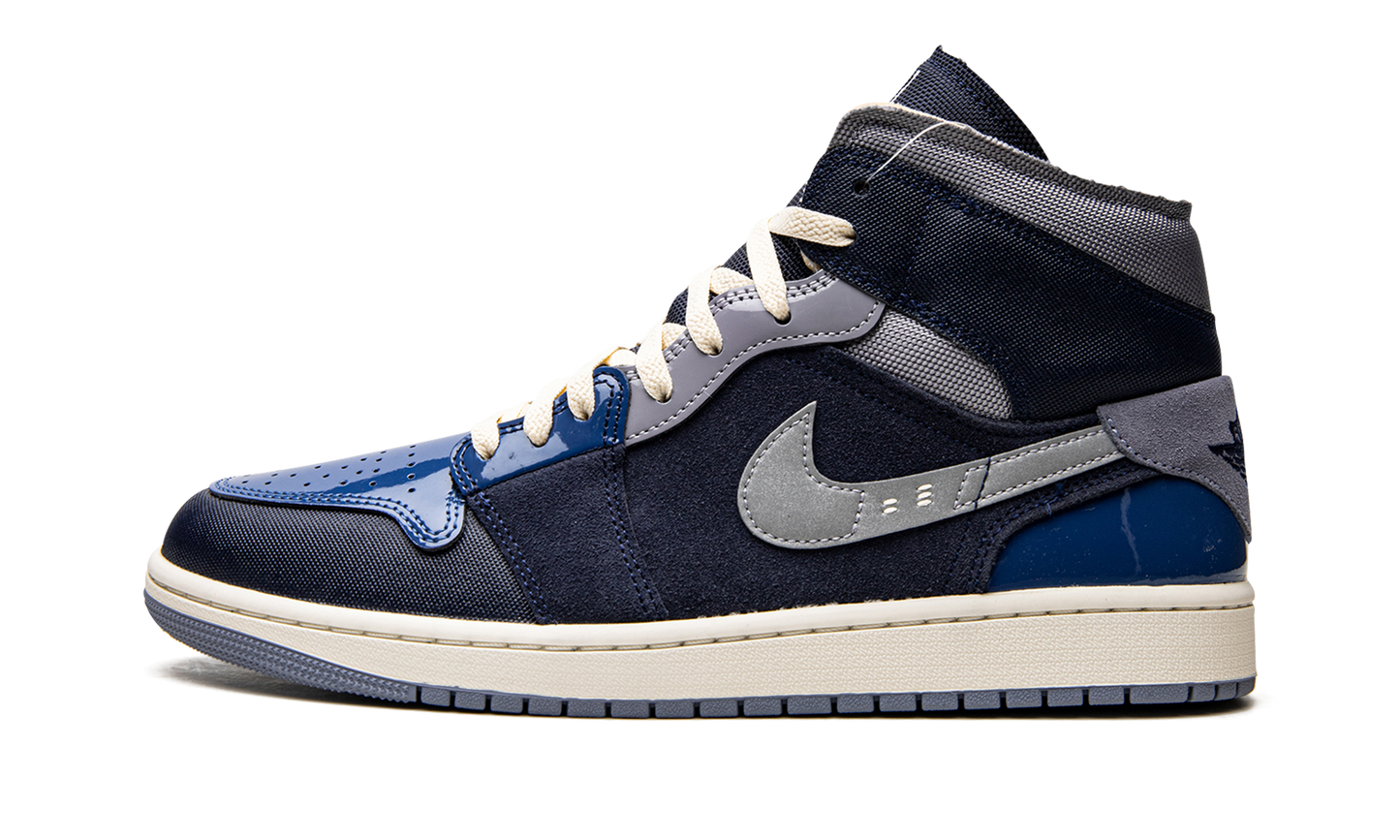 Air Jordan 1 Mid SE Craft Obsidian French Blue Ashen Slate White
