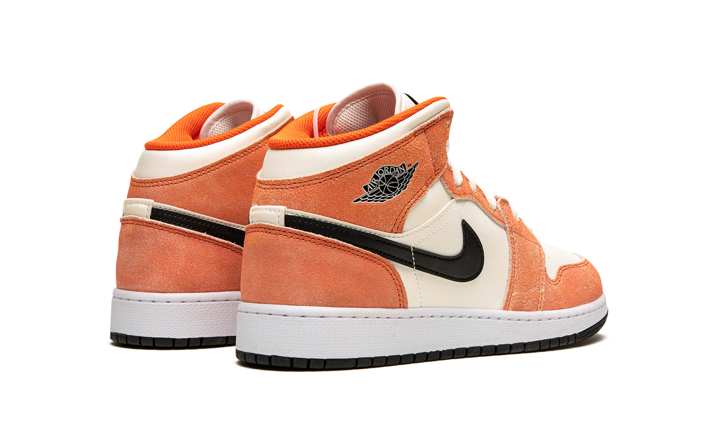 Air Jordan 1 Mid SE Orange Suede