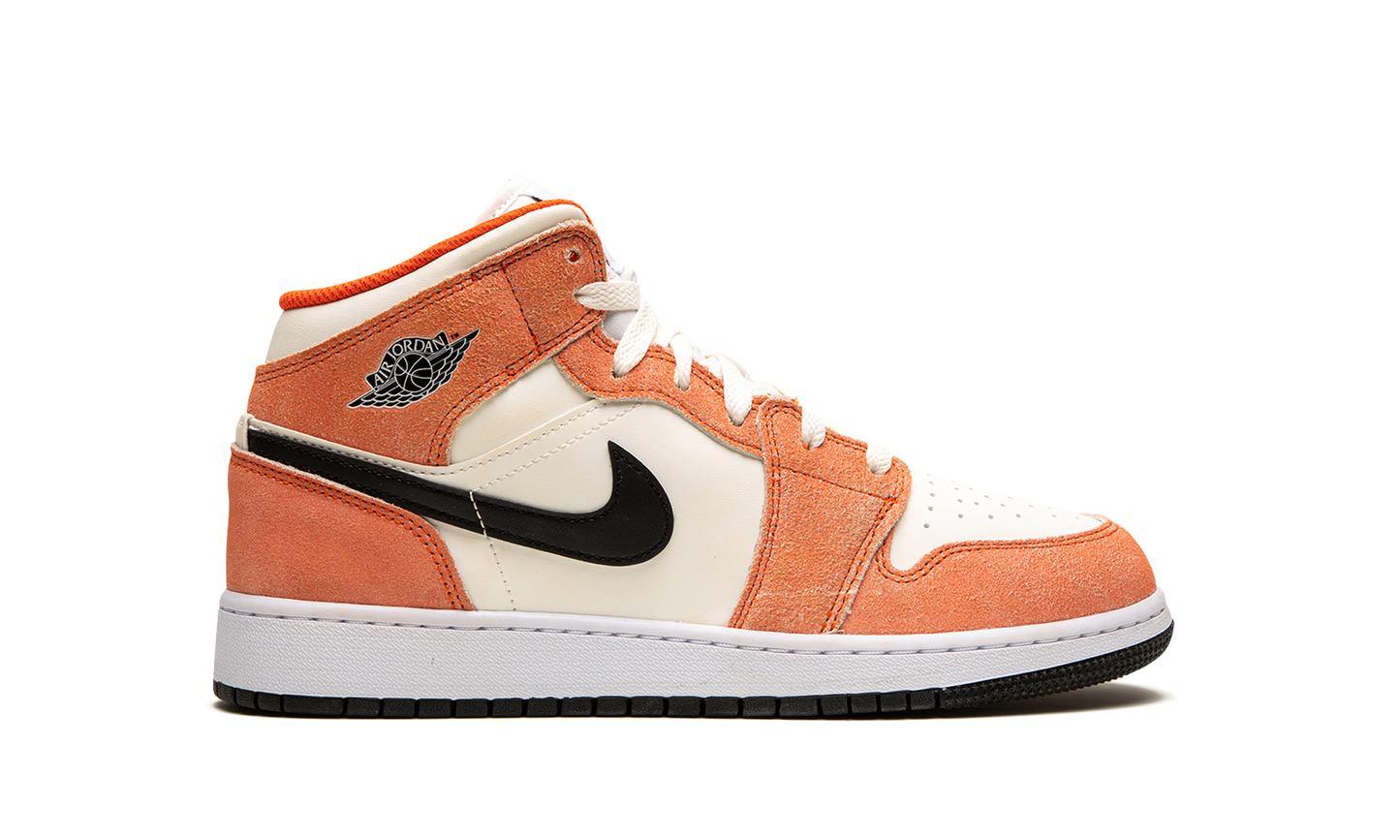 Air Jordan 1 Mid SE Orange Suede