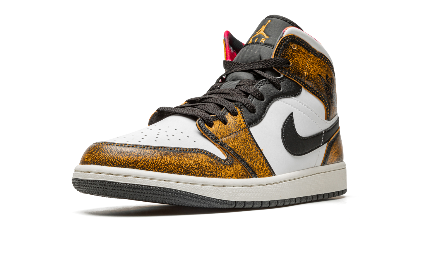 Air Jordan 1 Mid SE Orange Wear Away