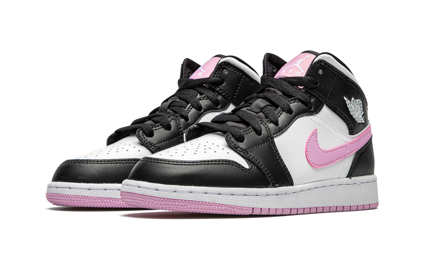 Air Jordan 1 Mid White Black Light Arctic Pink