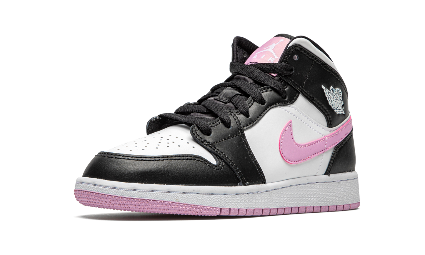Air Jordan 1 Mid White Black Light Arctic Pink