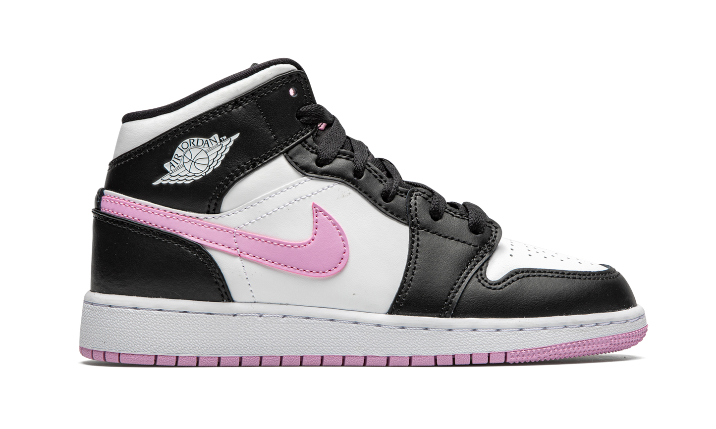 Air Jordan 1 Mid White Black Light Arctic Pink
