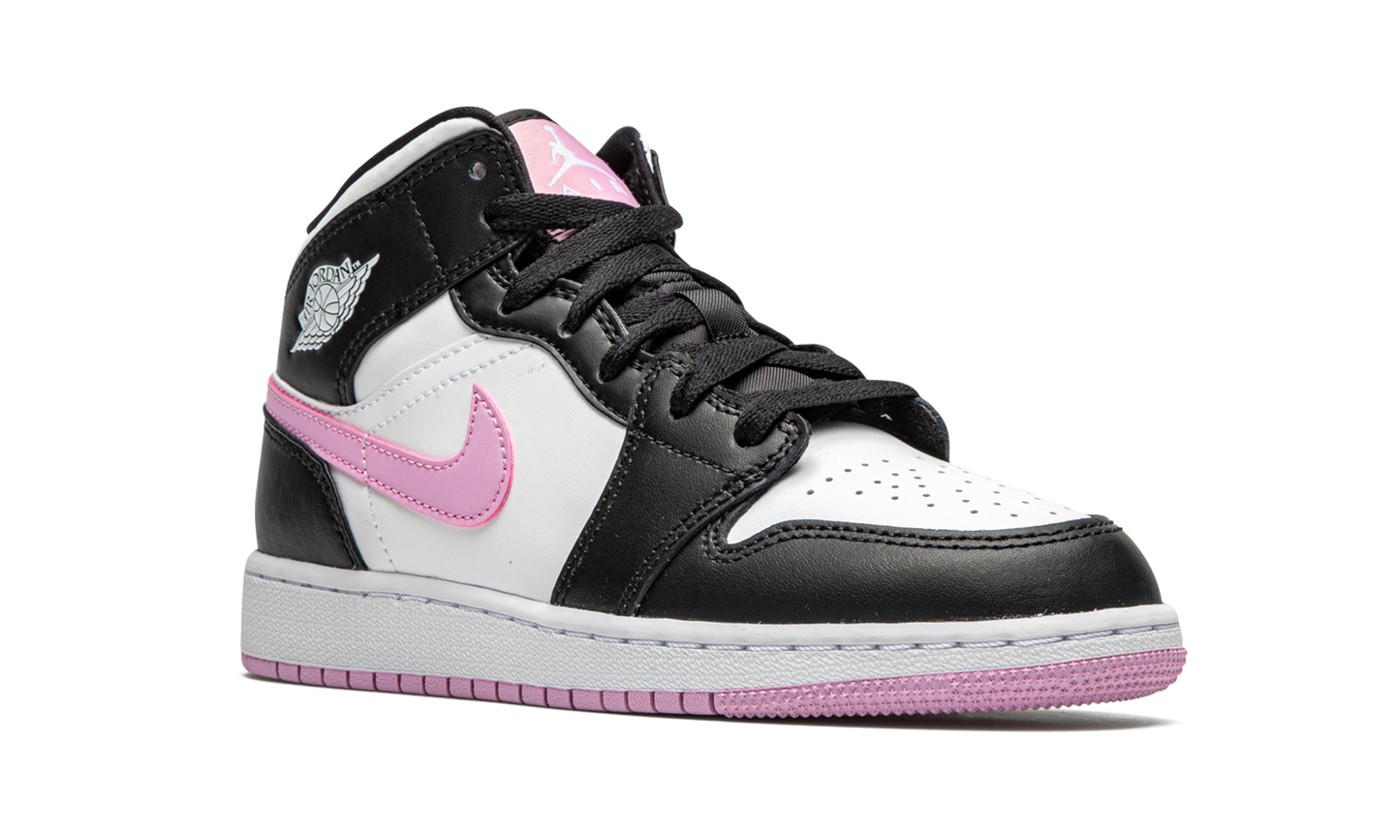 Air Jordan 1 Mid White Black Light Arctic Pink