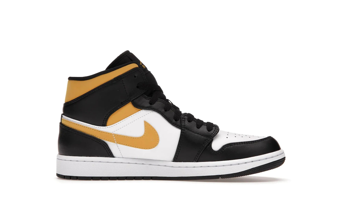 Air Jordan 1 Mid White Pollen Black
