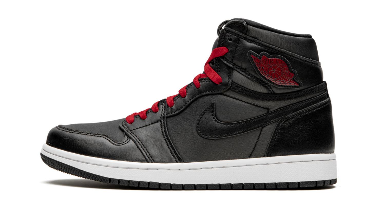 Air Jordan 1 Retro High Black Satin Gym Red