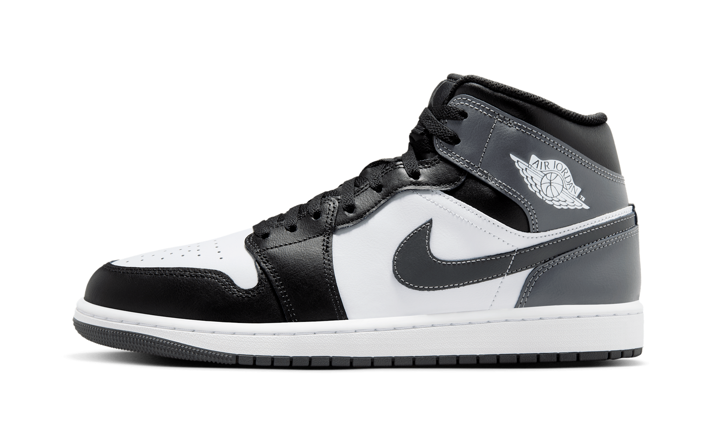 Air Jordan 1 Mid Black White Iron Grey