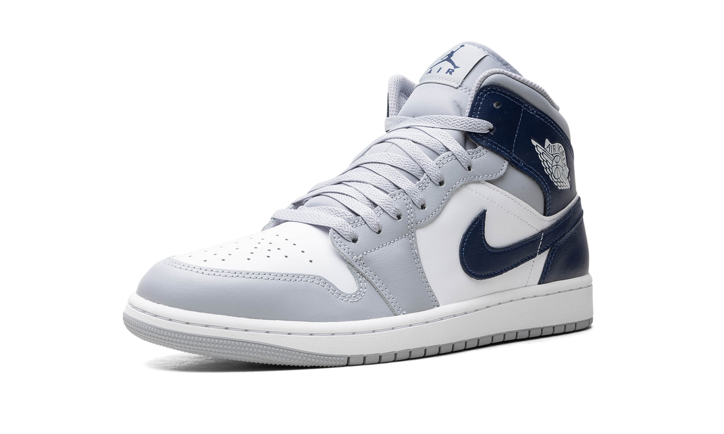 Air Jordan 1 Mid Wolf Grey Midnight Navy