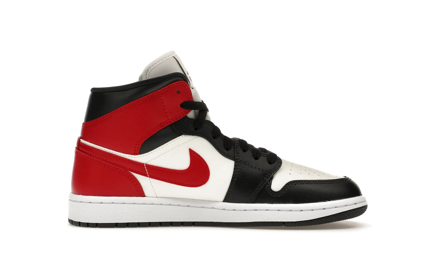 Air Jordan 1 Mid Gym Red Off Noir