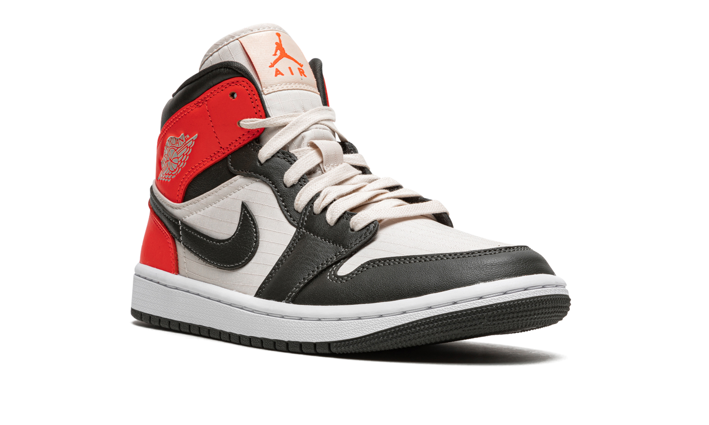 Air Jordan 1 Mid Newsprint Light Orewood Brown