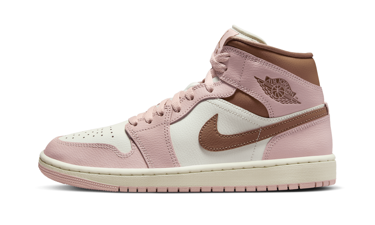 Air Jordan 1 Mid Pink Oxford Brown