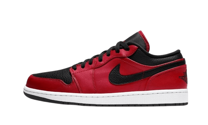Air Jordan 1 Low Reverse Bred Pebbled Swoosh