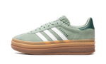 Adidas Gazelle Bold Silver Green Gum
