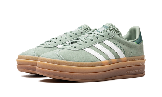 Adidas Gazelle Bold Silver Green Gum