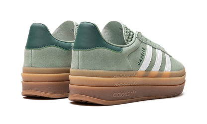 Adidas Gazelle Bold Silver Green Gum