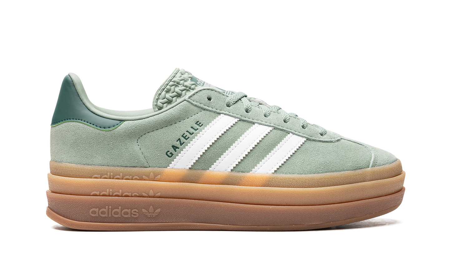 Adidas Gazelle Bold Silver Green Gum