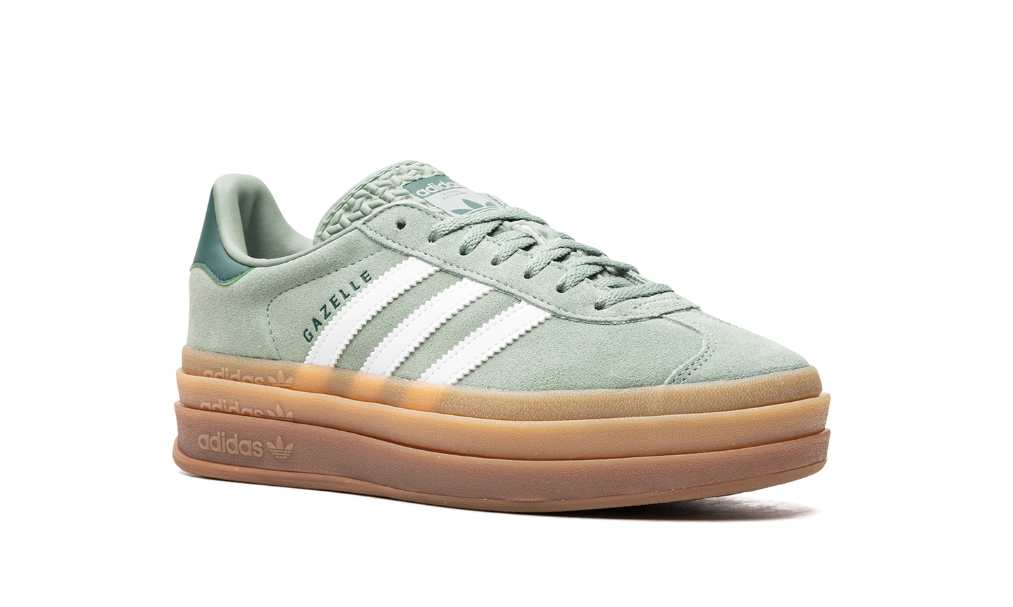 Adidas Gazelle Bold Silver Green Gum