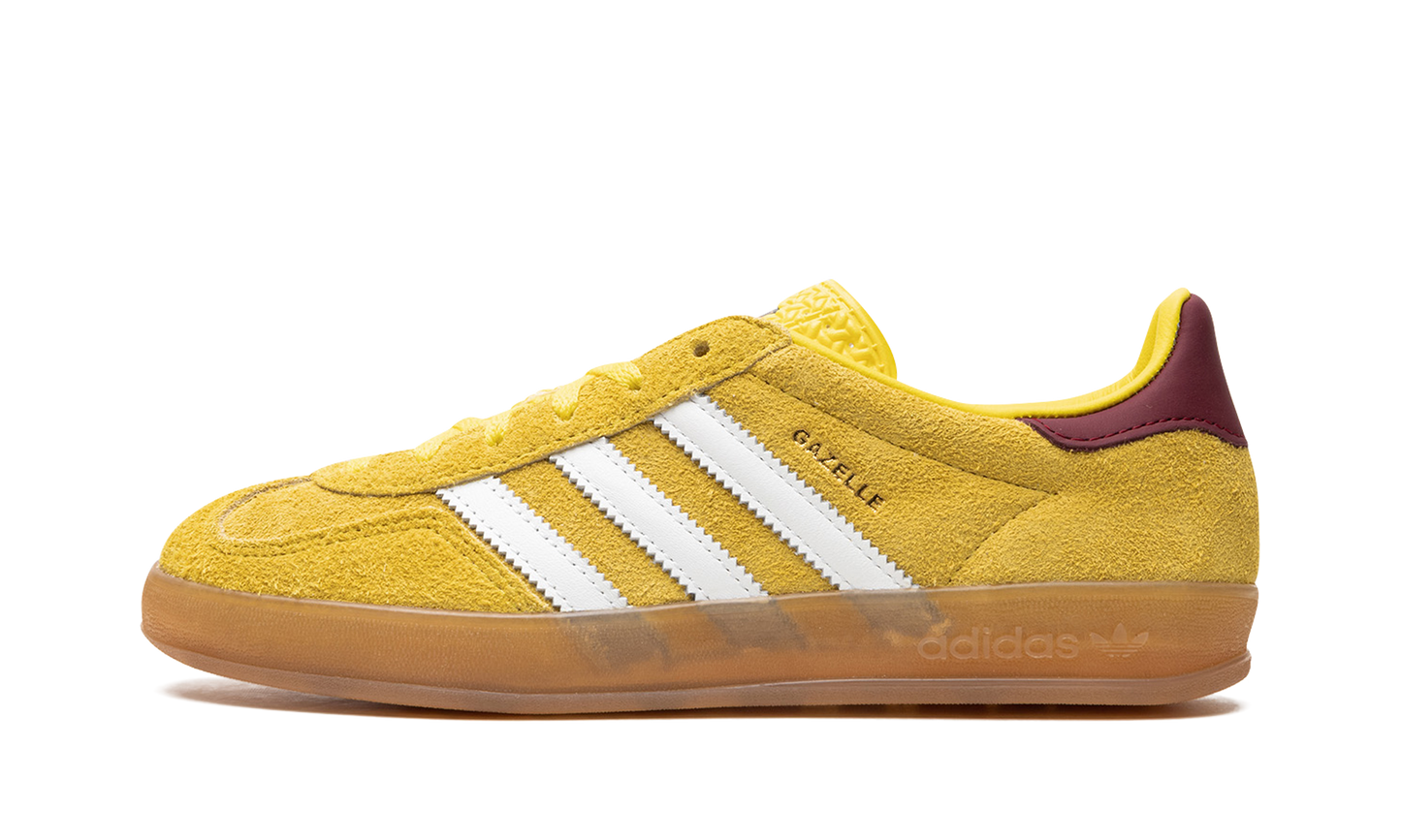 Adidas Gazelle Indoor Bright Yellow Collegiate Burgundy