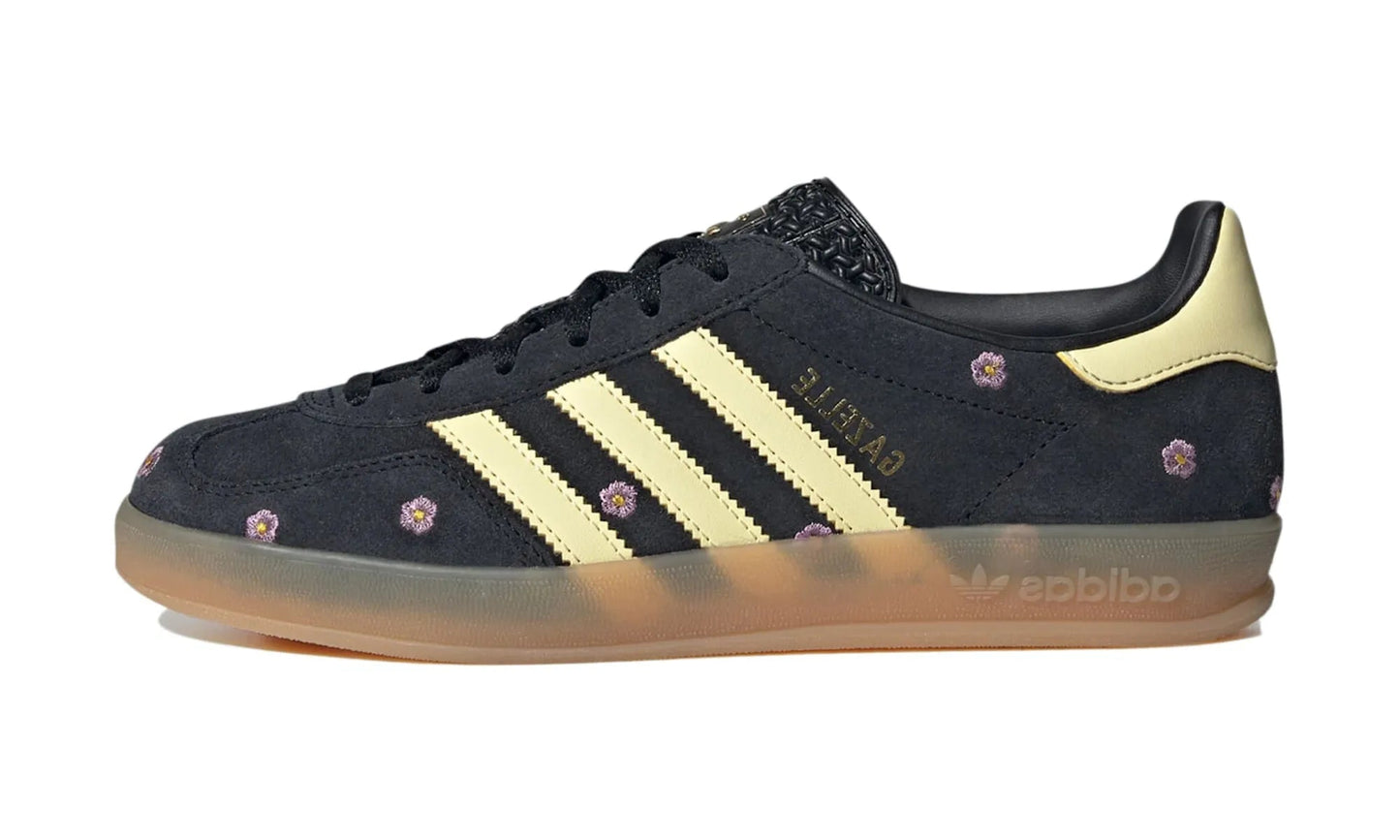 Adidas Gazelle Indoor Core Black Almost Yellow Floral