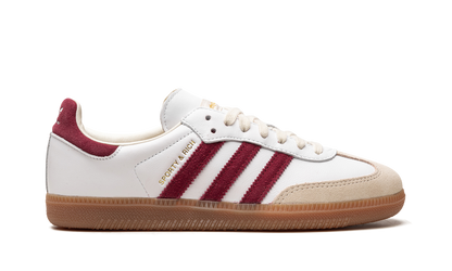 Adidas Samba Sporty & Rich White Collegiate Burgundy