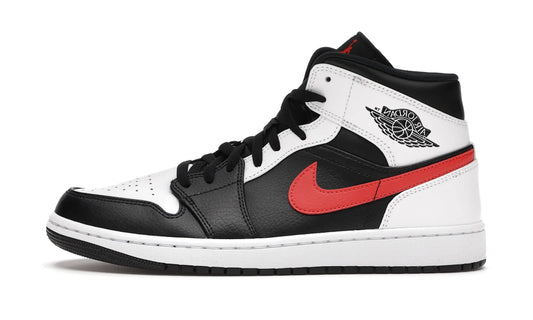 Air Jordan 1 Mid Black Chile Red White