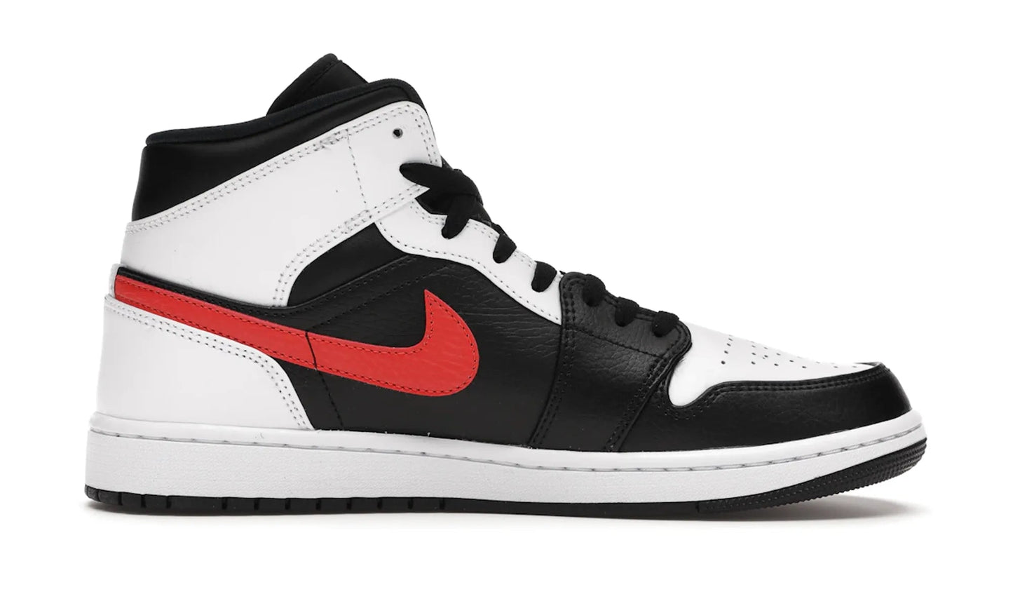 Air Jordan 1 Mid Black Chile Red White