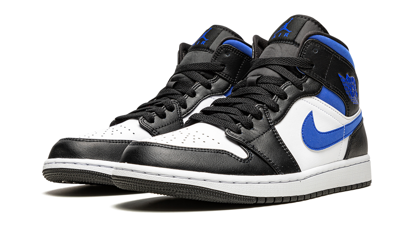Air Jordan 1 Mid White Black Racer Blue