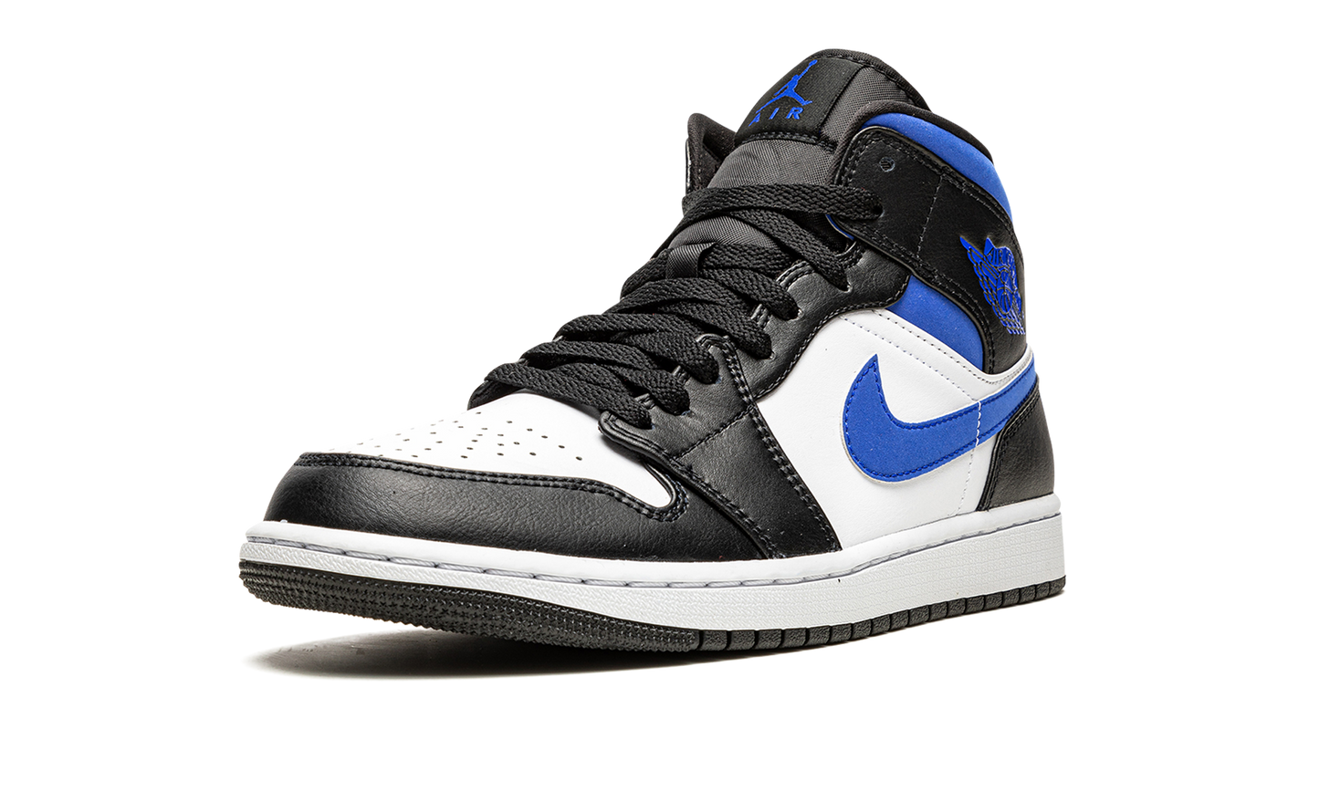 Air Jordan 1 Mid White Black Racer Blue