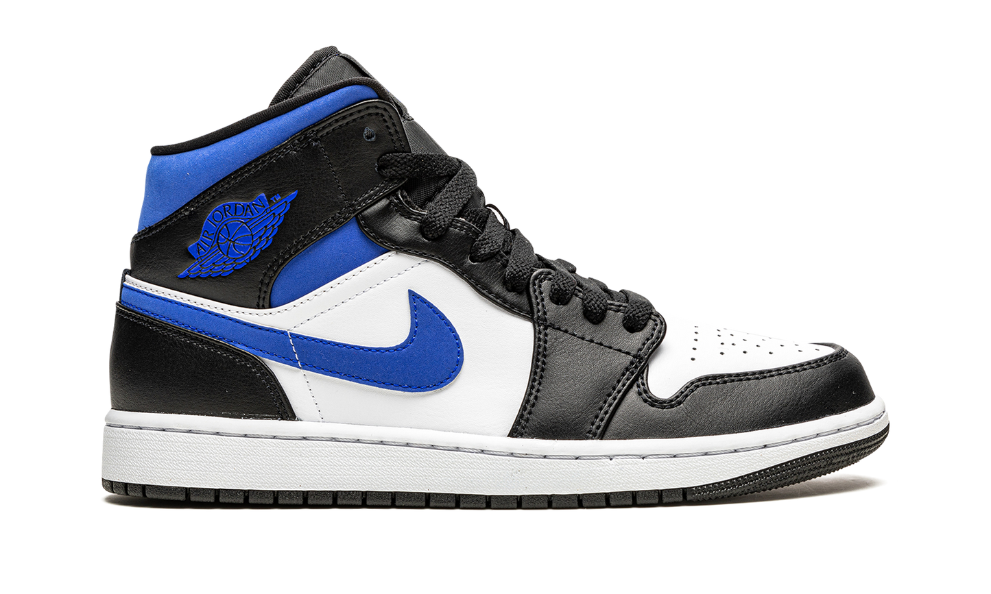 Air Jordan 1 Mid White Black Racer Blue
