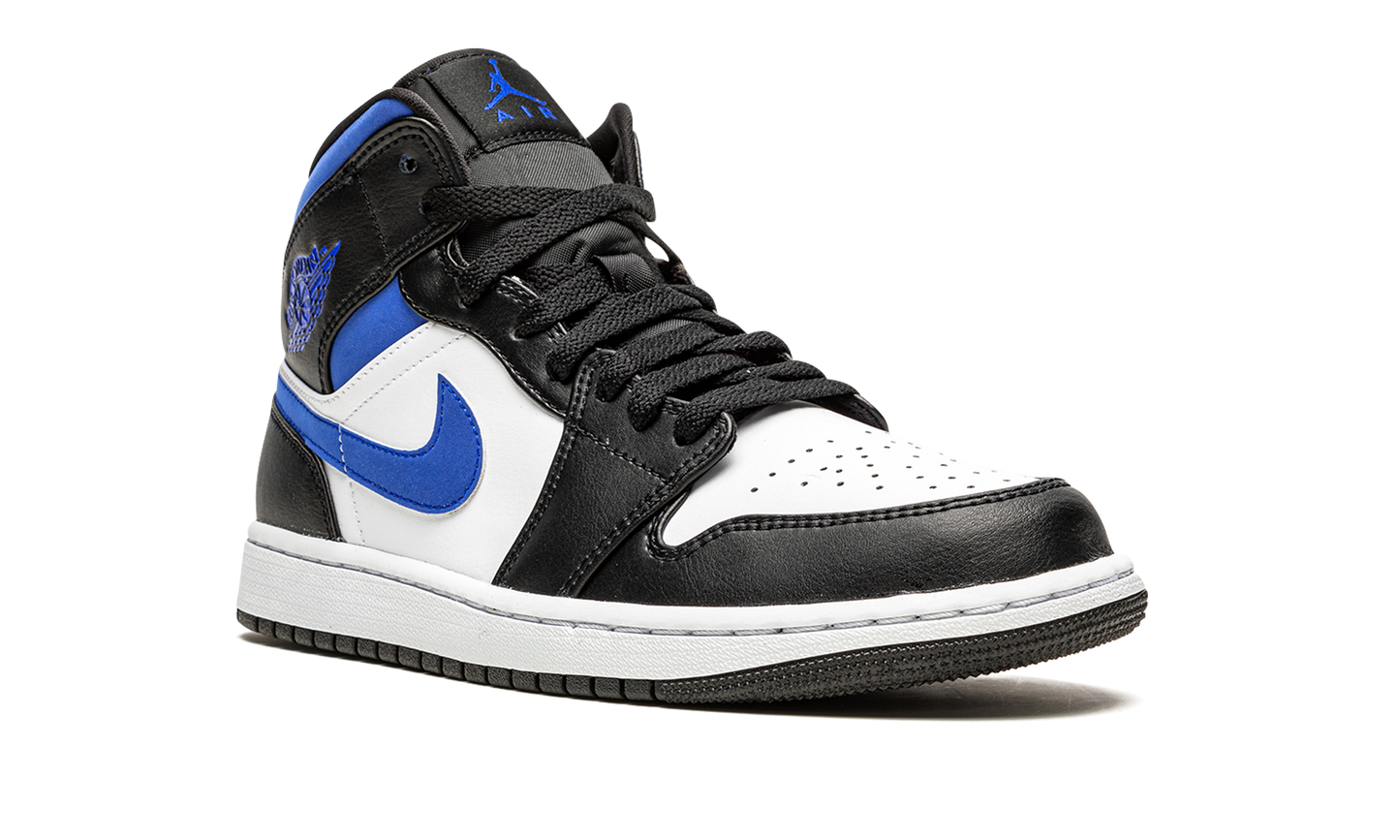 Air Jordan 1 Mid White Black Racer Blue