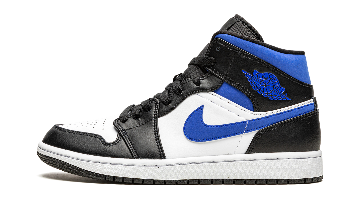 Air Jordan 1 Mid White Black Racer Blue