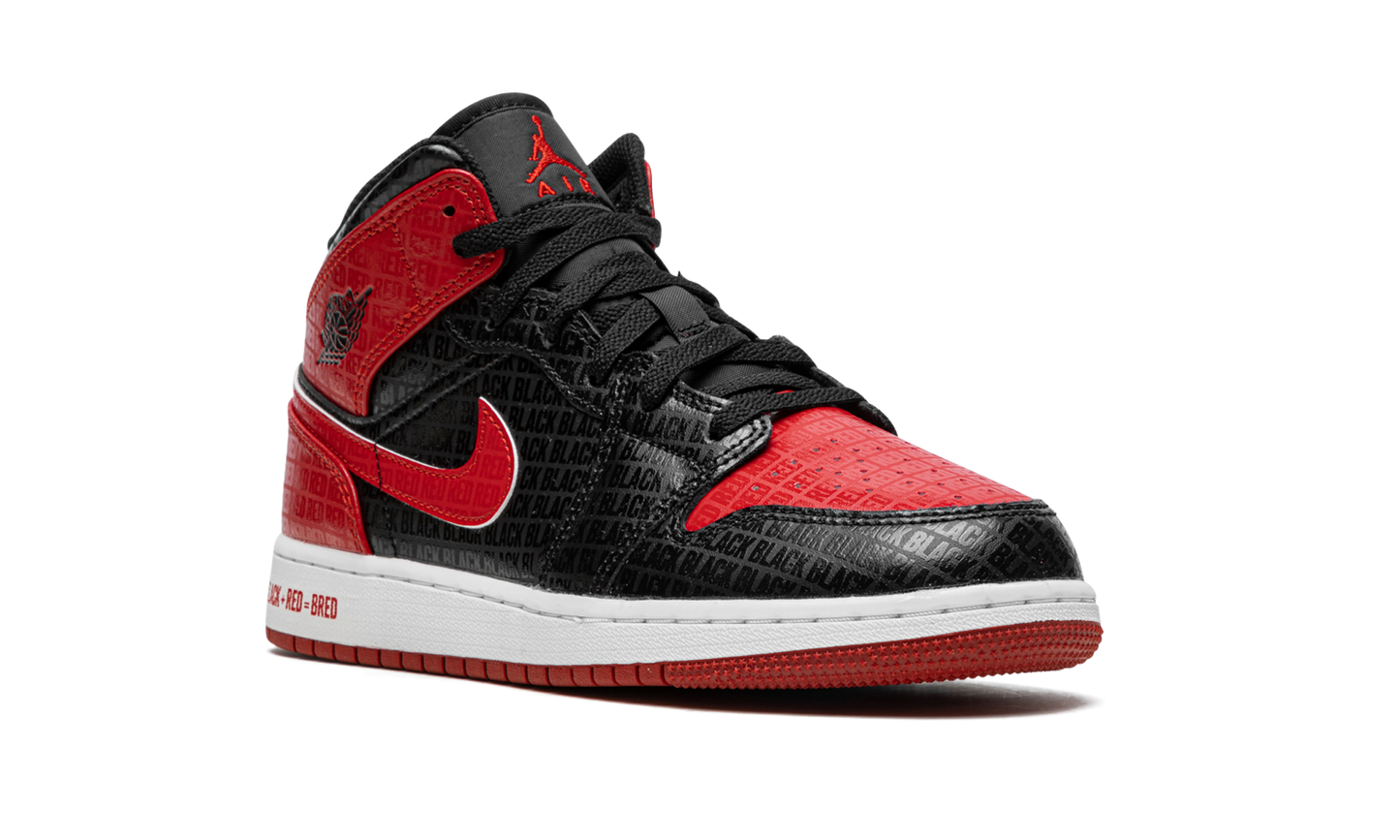 Air Jordan 1 Mid Bred Text