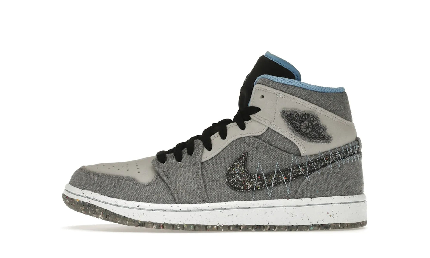 Air Jordan 1 Mid Crater Grey University Blue
