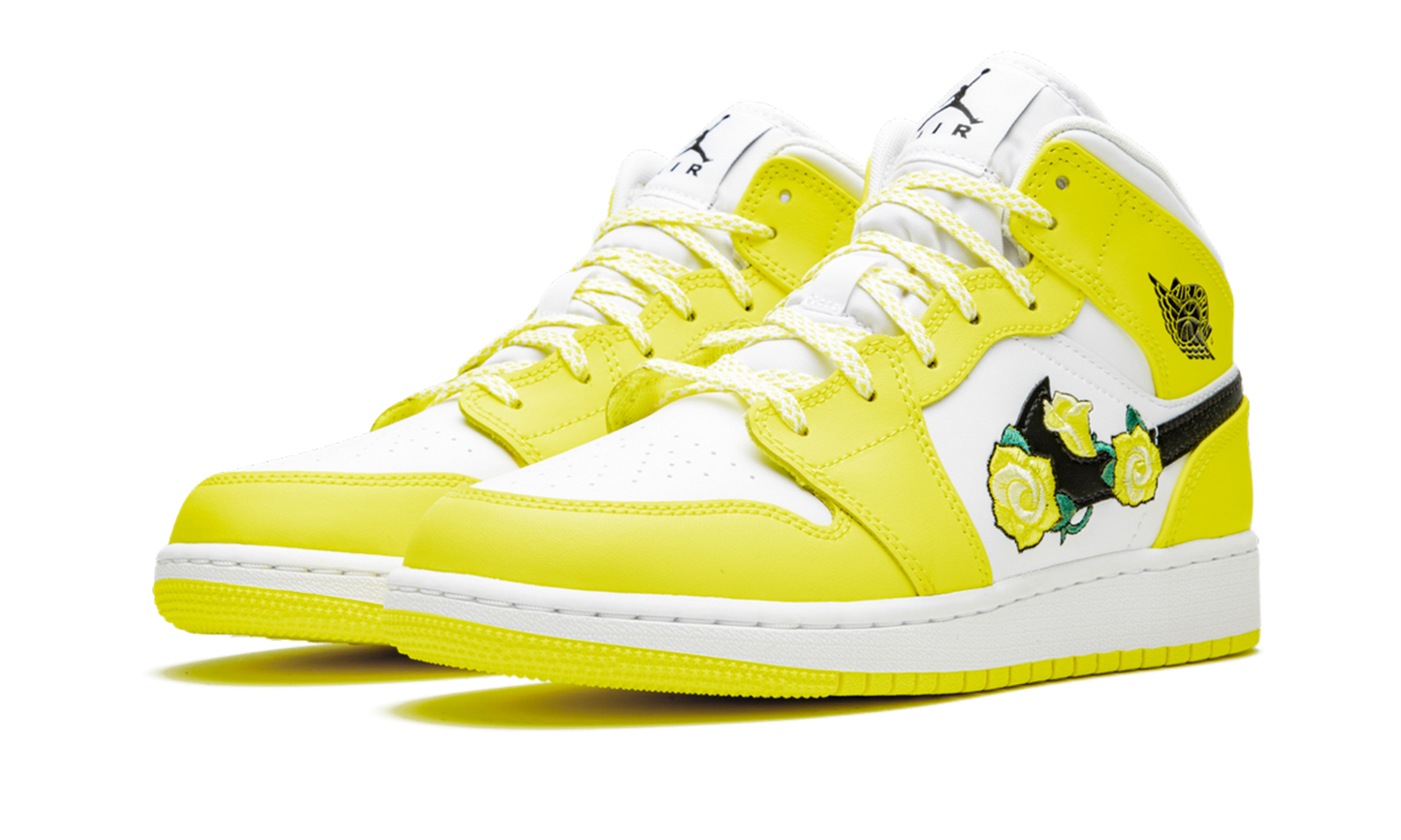 Air Jordan 1 Mid Dynamic Yellow Floral