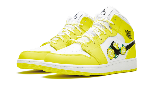 Air Jordan 1 Mid Dynamic Yellow Floral