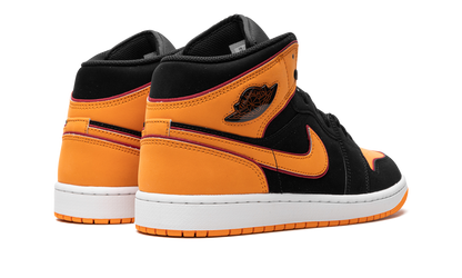 Air Jordan 1 Mid Fat Tongue Black Orange