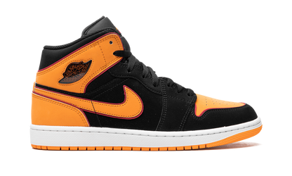 Air Jordan 1 Mid Fat Tongue Black Orange