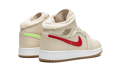 Air Jordan 1 Mid Utility Fleece Pearl White