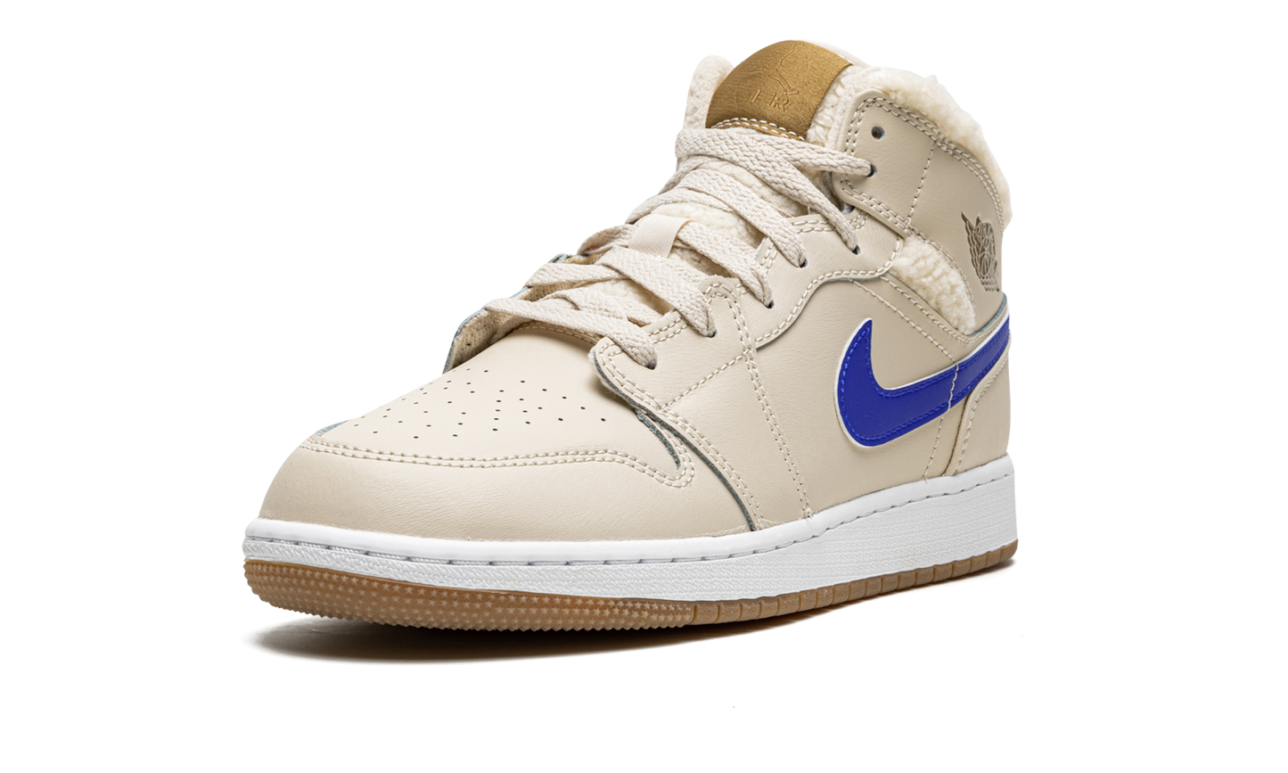 Air Jordan 1 Mid Utility Fleece Pearl White