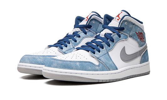 Air Jordan 1 Mid French Blue Fire Red