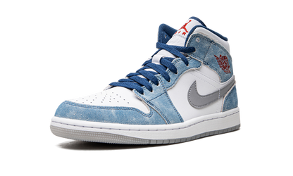 Air Jordan 1 Mid French Blue Fire Red