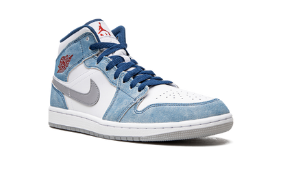 Air Jordan 1 Mid French Blue Fire Red