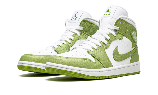 Air Jordan 1 Mid Green Python