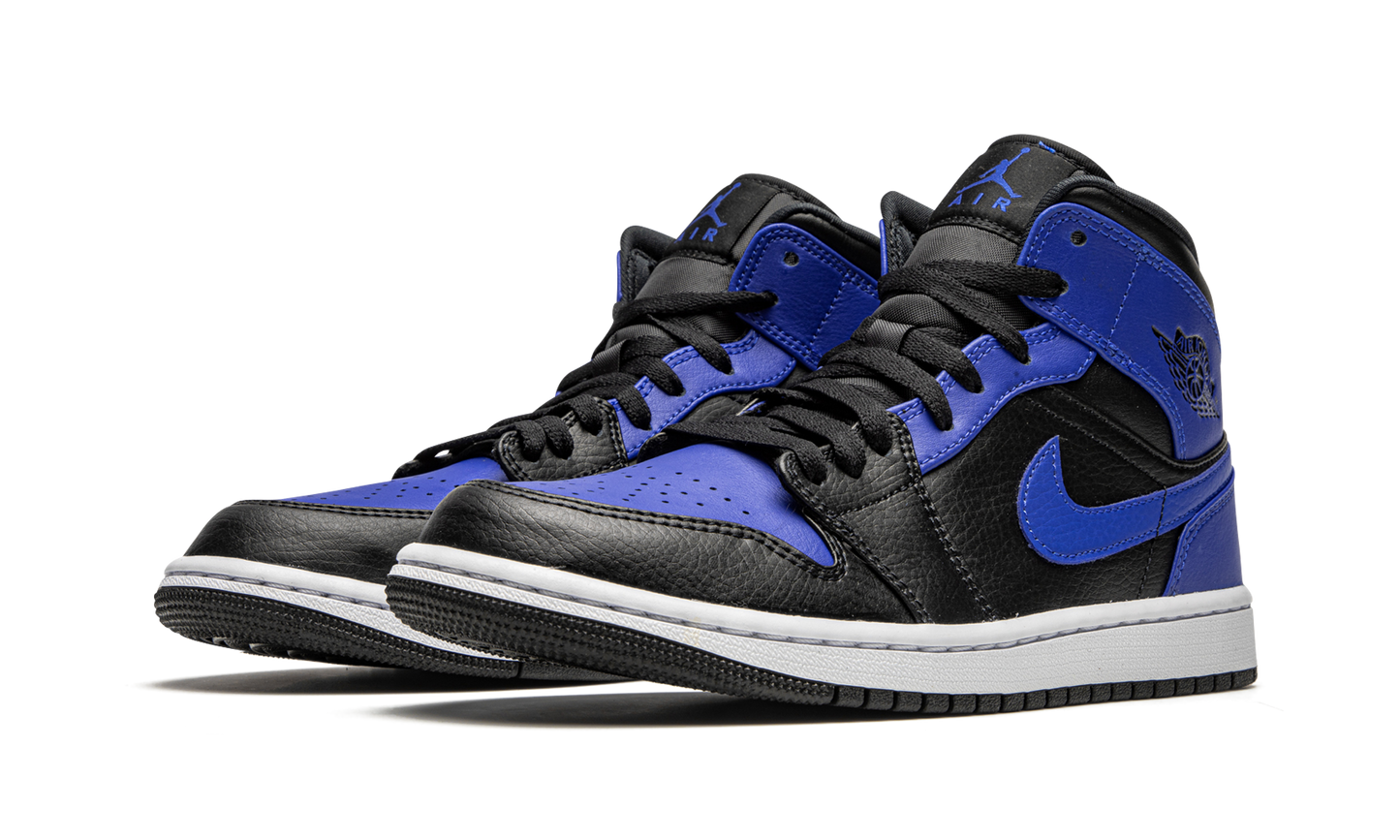 Air Jordan 1 Mid Hyper Royal Tumbled Leather